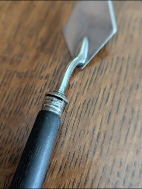 Wood & Silver Cheese Trowel • Diamond Palette Knife